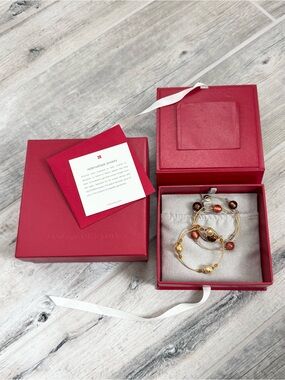 Red Envelope Murano Glass Bead Bracelets